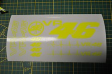 STICKERS FLUO PLANCHE N 46  VALENTINO ROSSI Moto GP ,vr46 FLUO