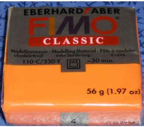 Pâte fimo classic orange 4 - classic, n°4