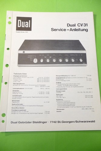 Manuel service pour dual cv - de,