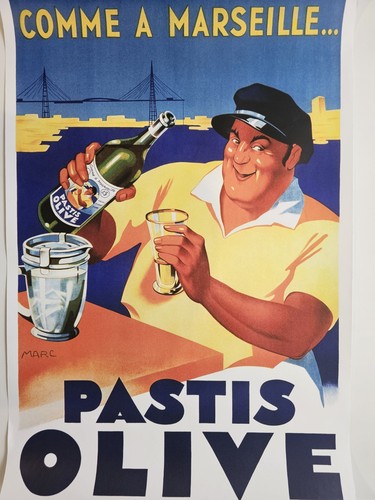 Affiche pastis olive marc - olive,