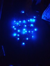 Guirlande électrique de Sapin de Noël Vintage Lampes Bleu + clignoteur BE