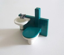 PLAYMOBIL (Q1253) CHANTIER - Lavabo & Toilettes Vert Container Bureau 3260