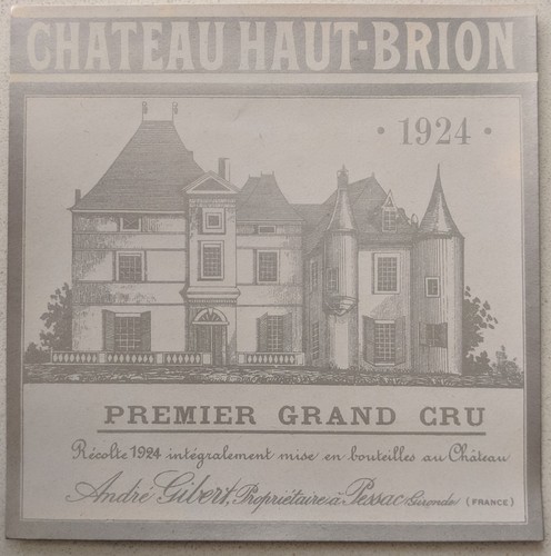 étiquette château haut brion - Étiquette,
