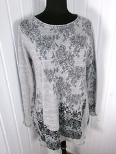 Vintage Pull long gris brodé