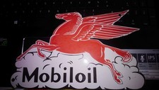 RARE PLAQUE MOBILOIL PEGAZE EN