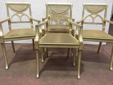 Fauteuil en Hêtre patiné Paire de fauteuils design  Fauteuil de style  Chaise 