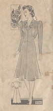 Patron De Couture Vintage Années 1940 Robe B36" (R315) Marian Martin