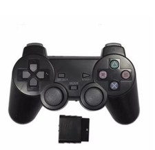 Manette de jeu pour PS2 sans fil Manette de console Playstation 2 noir neuf;