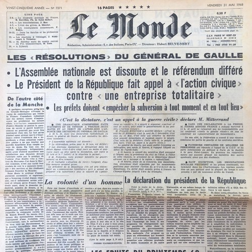 Journal monde mai - 31, #