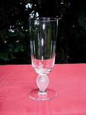LALIQUE LANGEAIS TALL FLUTED GLASS SEKTGLÄSER KRISTALL FLUTE A CHAMPAGNE CRISTAL