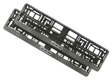 2 x supports de cadre de plaque d'immatriculation européenne look carbone pou...