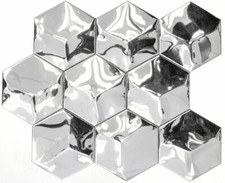 Mosaïque Hexagonal 3D Acier