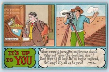 Surveyor Transit Telephone Embossed c1910's Antique PC Topographie géomètre