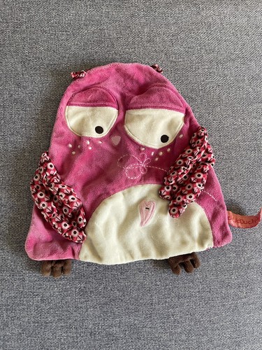 Peluche doudou hibou plat dpam - doudou,