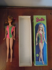 BARBIE VINTAGE STANDARD 1969 MATTEL en Boîte LIGHT BROWN made in JAPAN TBE