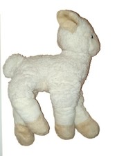 Vintage Ancienne peluche Agneau Mouton blanc beige 42 cm Nounours Made in France