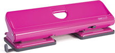 1385 720 Perforatrice À 4 Trous En Métal, Capacité De 22 Feuilles, Rose Fuschia