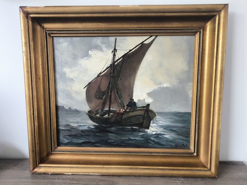 Tableau ancien huile sur toile - huile,