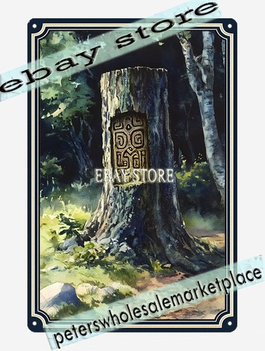 Forest totem metal tin - forest, sign