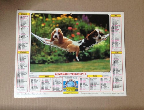 Calendrier almanach ptt - almanach, la