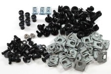 Yamaha R1 2009-2014 Noir Aluminium Anodisé Boulons & dzus Tête de fourche kit