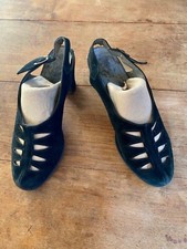 Escarpins Vintage 1940 / 50 Cuir Daim T. 38/39