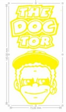 1 Sticker Vale jaune fluo