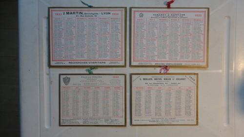 Lot calendriers 1933 coutot - 4,