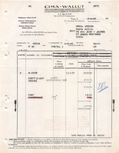 1943 cima wallut tours m - 1943,