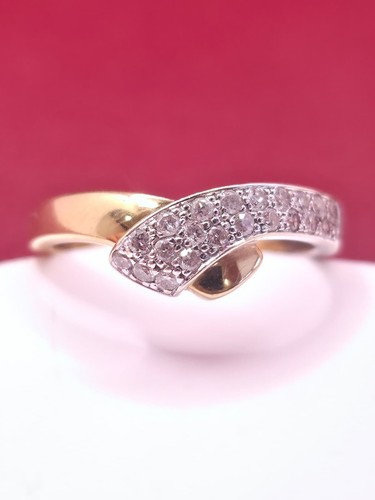 Bague jaune blanc 18 - bague,