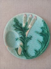Assiette asperges barbotine - asperges, en