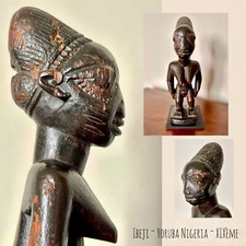 Art Tribal Africain Ancien Statue IBEJI Ere Yoruba Nigeria Old African Figure