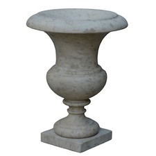 Vase Médicis En Marbre Calcaire Décoration D'Intérieur D'Extérieur Ø 30cm H 40cm