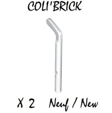 Lego 64000 - 2x Cross / Minifig utensil Hockey Stick - Blanc / White - NEW