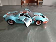 voiture 1/18 Ford GT 40 Wibody MK1 numéro 9 bleu clair et orange marque Solido