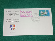 LETTRE - CROISIERE TAMPONS - Paquebot  S.S.FRANCE 2E VOYAGE AU TOUR DU MONDE