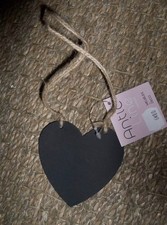 Coeur ardoise mémo avec corde
