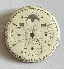 OCCASION CADRAN MONTRE CHRONOGRAPH UNIVERSAL GENEVE TRI COMPAX @ 29,5 MM @ DIAL