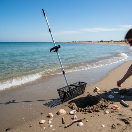 Pelle tamiseuse plage acier - tamiseuse,