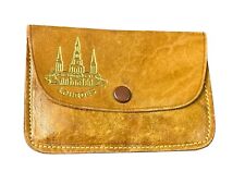 ANCIEN PORTE MONAIE FEUILLE CUIR RANGÉ DOCUMENT SOUVENIR FORT MAHON