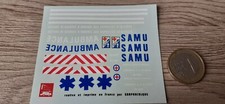 decalcomanie decals déco pompiers ambulance samu  gard  1/43
