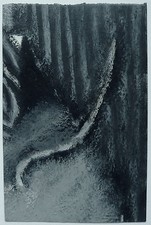 Petite Huile sur Papier Expressionniste Abstrait RENÉ AUDEBÈS 1977 Tableau #4