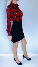 Rare chemise body col pelle à tarte DIOLEN Vintage 1970s