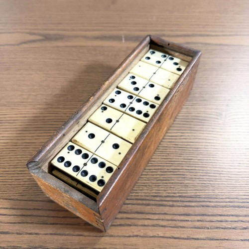 Jeu dominos ancien bois - jeu, de