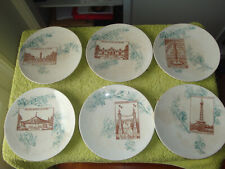 6 assiettes exposition universelle de LYON 1894