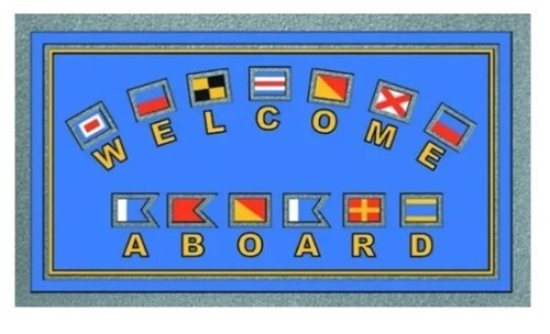 Welcome aboard doormat mat - doormat,