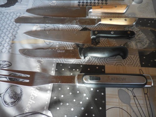 Lot couteaux boucher - couteaux,