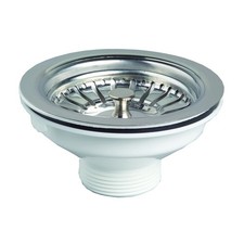 30723118 Bonde à panier en inox pour évier ø90 1 bac à commande manuelle sans...