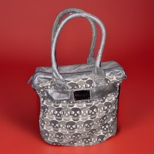 LOUNGEFLY CANVAS SKULL HANDBAG