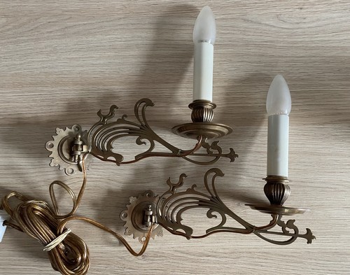 Paire art nouveau lampes - paire,